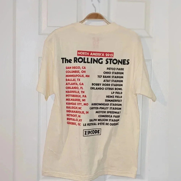 The Rolling Stones North America Tour 2015 T-Shirt ZIPCODE Graphic Tee‎ Size M - Picture 2 of 8
